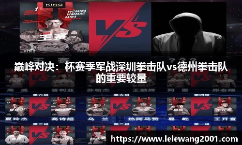 巅峰对决：杯赛季军战深圳拳击队vs德州拳击队的重要较量